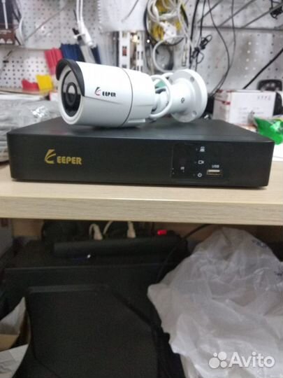 Комплект видеонаблюдения IP на 4 камеры