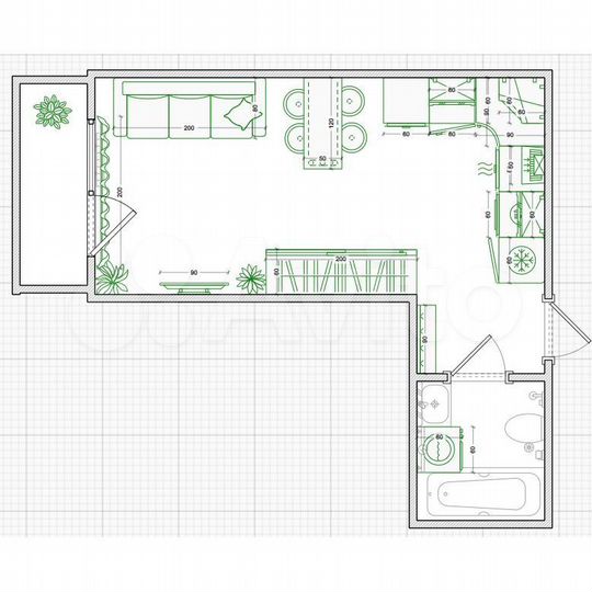 Квартира-студия, 28,9 м², 3/9 эт.