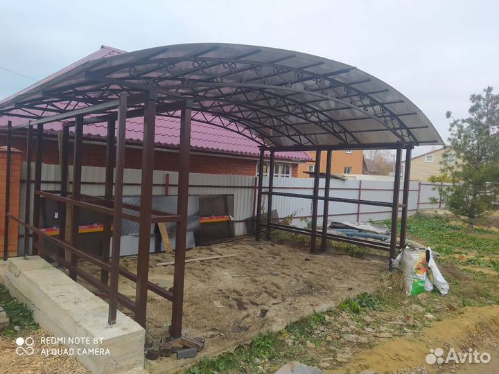 Навес под авто / навес с мягкой кровлей