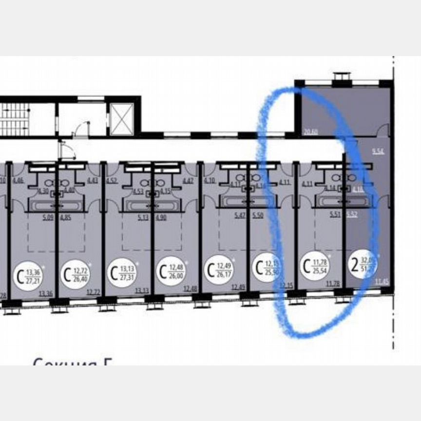 Квартира-студия, 25 м², 3/4 эт.