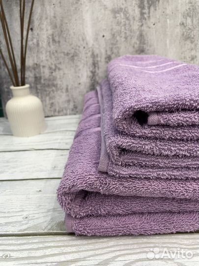 Полотенце банное махровое 3 шт. новое