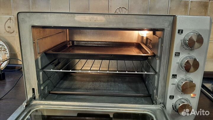 Электрическая мини печь духовка 1600вт, 33л