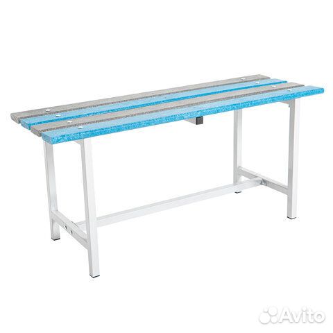 Скамья пластиковая влагостойкая на металлокаркасе