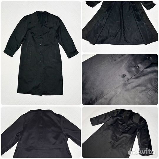 Женский плащ, на тёплую осень/весну, чёрного цвета