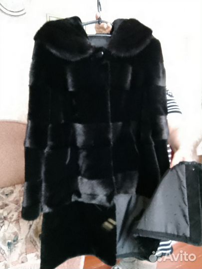 Шуба мутон норка