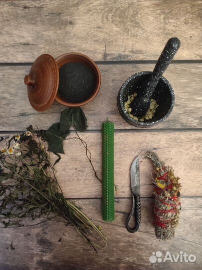 Свеча программная зелёная Богатство