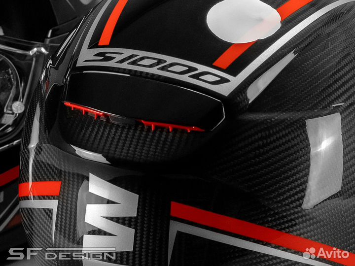 Шлем для BMW S1000XR Red Trend Silver Melody