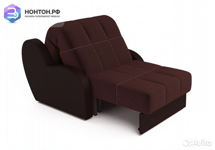 Кресло аккордеон Барон люкс темно-коричневый