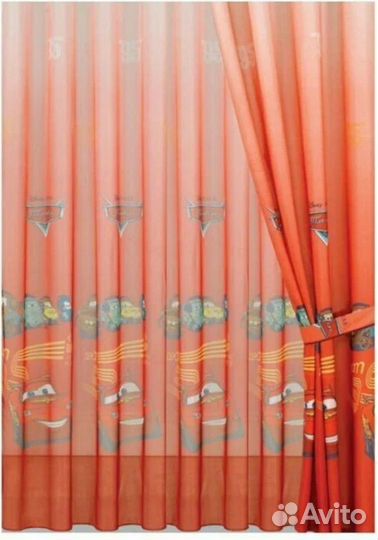 Комплект штор на люверсах дисней тачки 2