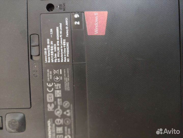 Ноутбук lenovo g50 30 на запчасти
