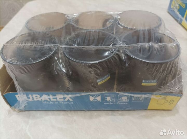 Набор кружек из тёмного стекла