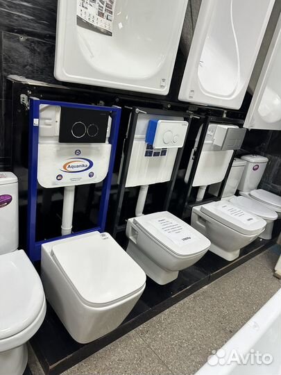 Комплекты унитаз+ инсталяция в ассортименте