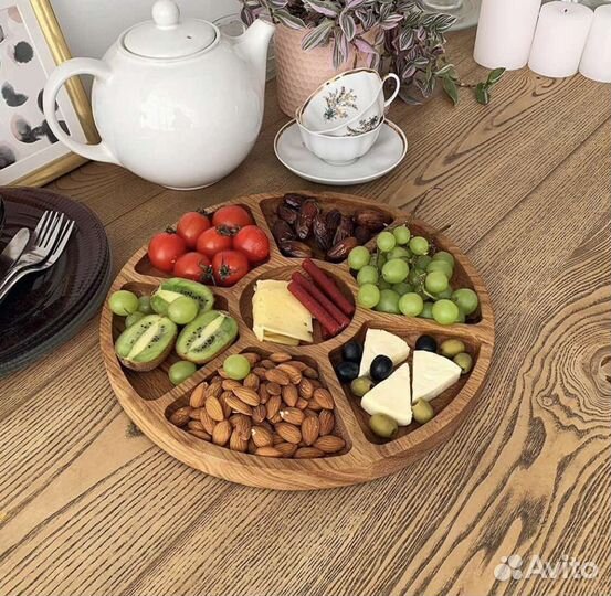 Менажница деревянная секционная из бука