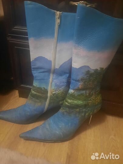 Сапоги женские натуральная кожа