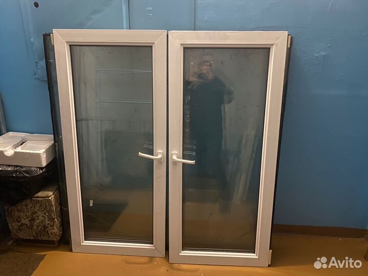 Б/у пластиковые окна (двустворчатые), хорошее сост