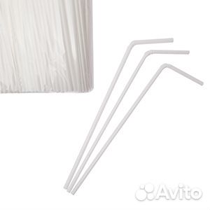 Трубочки со сгибом1000шт paster