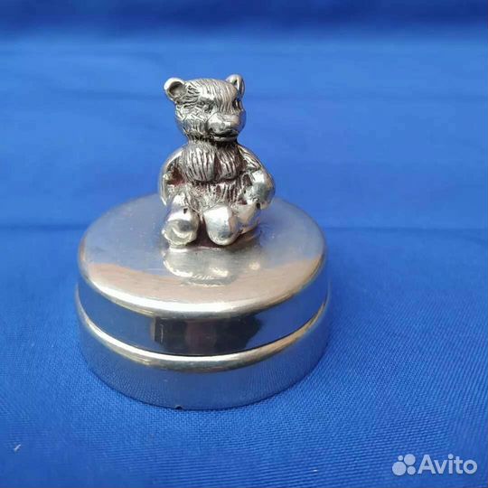 Шкатулка мишка Англия олово блюдо ложки Норвегия