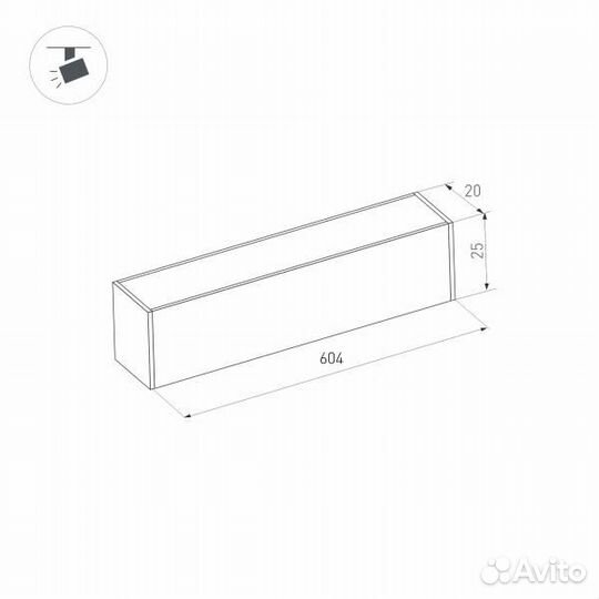 Трековый светодиодный светильник для магнитного шинопровода Arlight Mag-Flat-25-L600-18W Warm3000 03