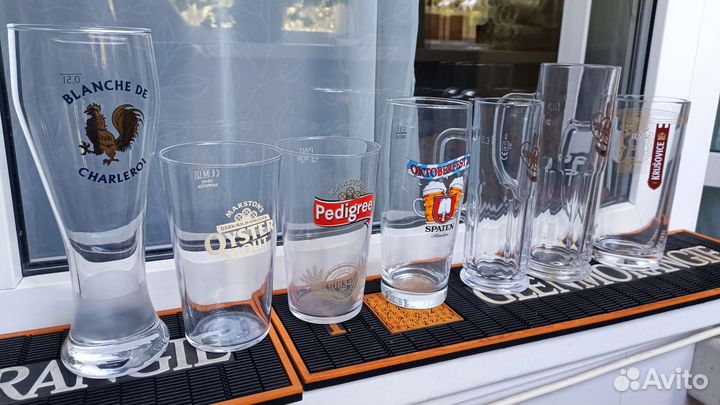 Импортные бокалы и кружки для пива