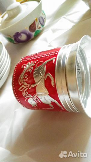 Подстаканник СССР, кувшины, тарелки с позолотой