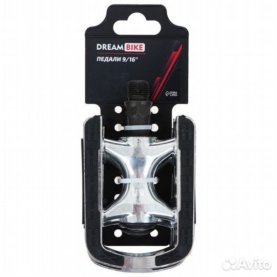 Педали 9/16, c подшипником, цвет серебристый/чёрны