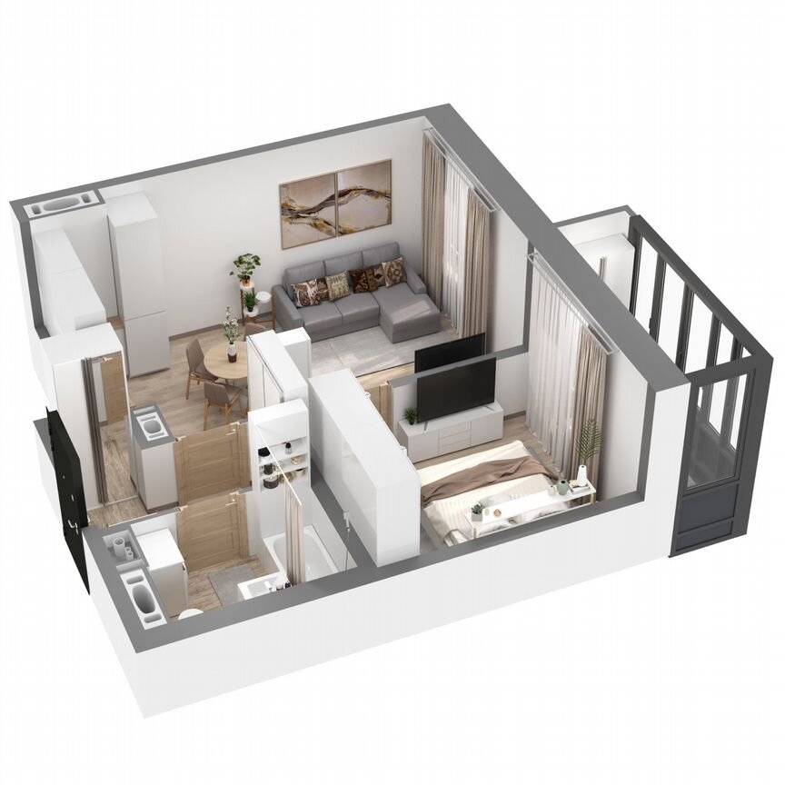 1-к. квартира, 39,9 м², 22/23 эт.