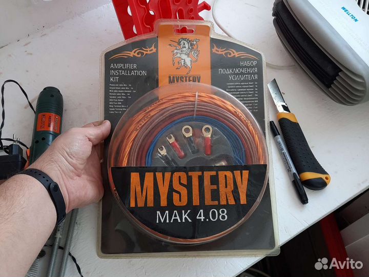 Набор подключения усилителя саба mystery MAK 4.08