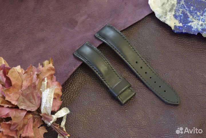 Качественный handmade ремешок на часы 18, мм. Кожа