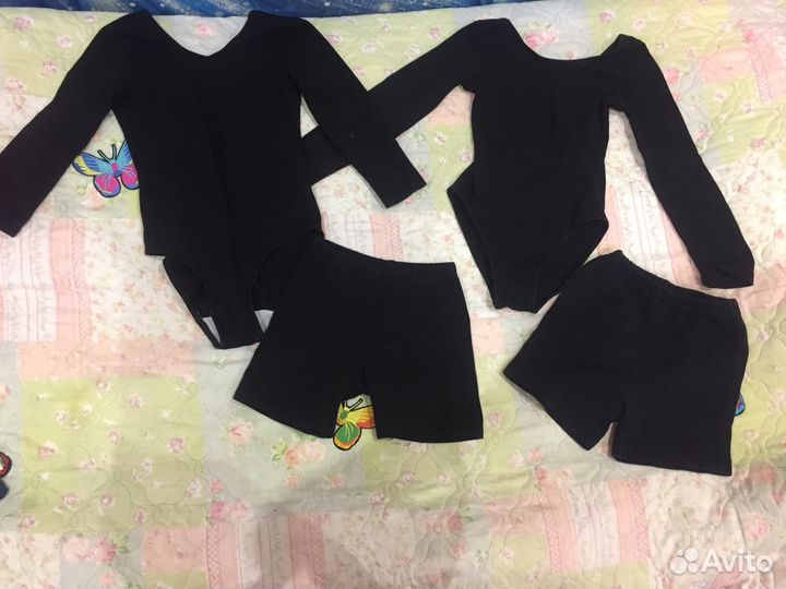 Гимнастический купальник, шорты, джазовки, балетки