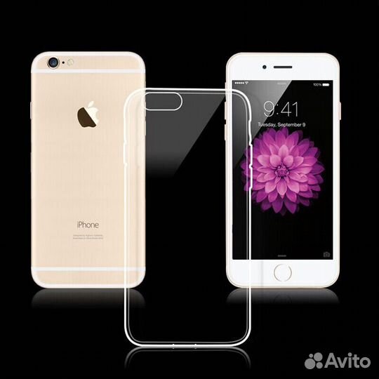 Силиконовый чехол на iPhone 6/6s прозрачный