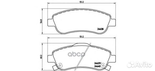Колодки тормозные дисковые передн. honda CR-V I