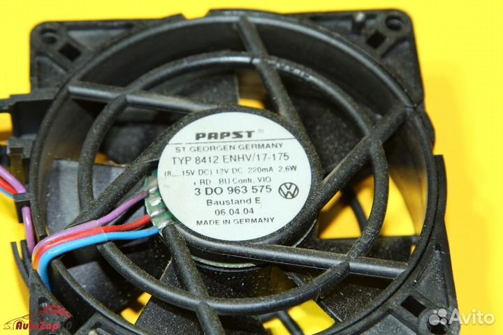 VW Phaeton Вентилятор переднего левого сиденья