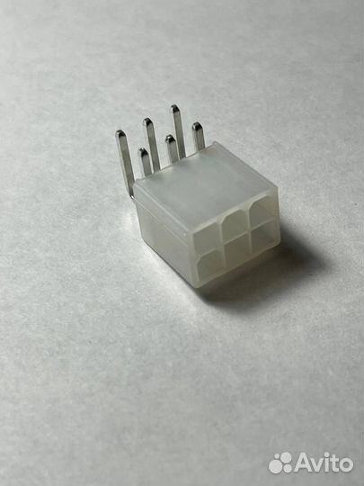Разъём 6 пин новый (мама)
