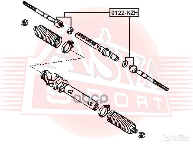 Тяга рулевая 0122-KZH asva