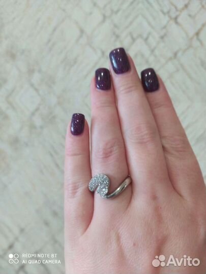 Кольцо серебро женское