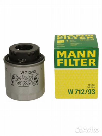 Фильтр Масляный mann W712/93 polo седан