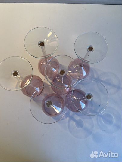 Бокалы Калининские цветное стекло СССР