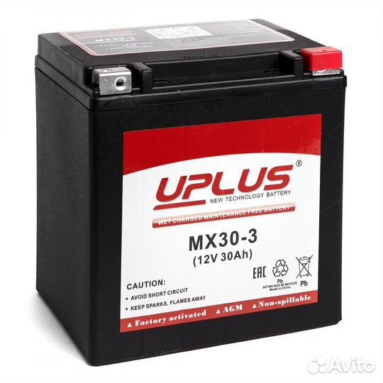 Аккумулятор MX30-3 аналог Deka ETX30LA, ETX30L