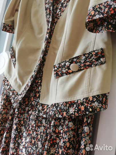 Костюм платье и жакет женский, размер 58