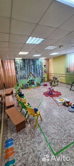 Помещение в детском центре для тренировок