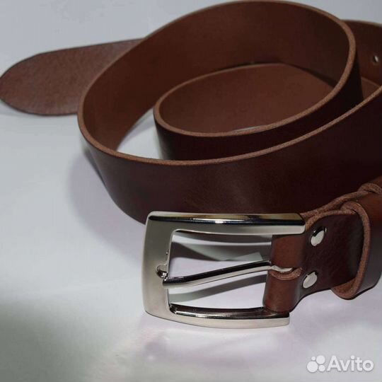 Мужской кожаный ремень ручной работы