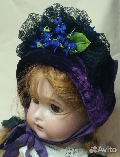 Бонеты для антикварной куклы (ог 24-23см)