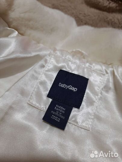 Искусственная шубка для малышки 80