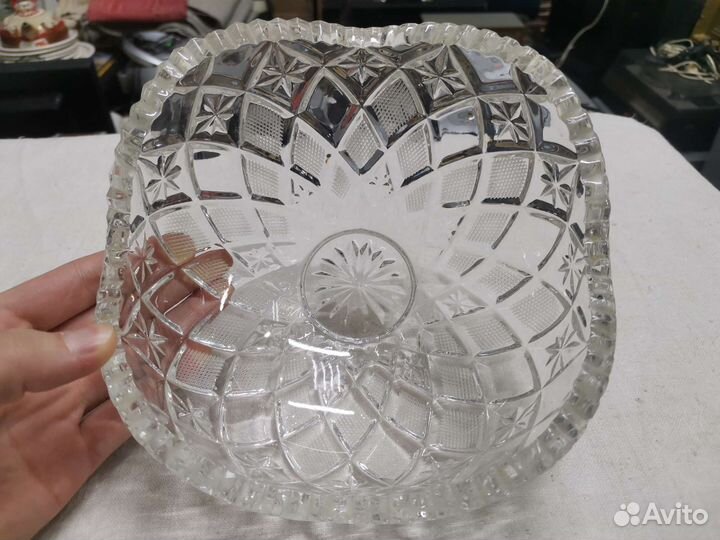 Салатница хрустальная СССР (Ч)