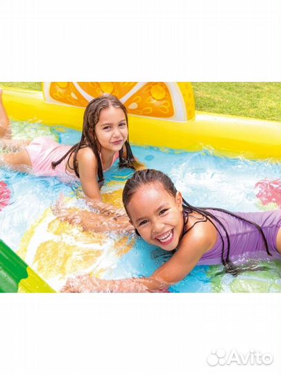 Детский надувной бассейн с горкой Intex Original F
