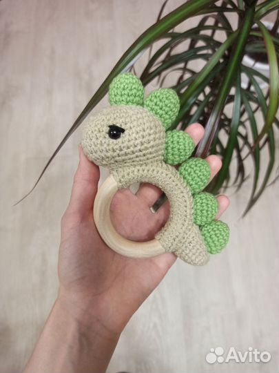 Погремушка-грызунок Дино