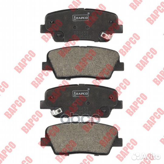 Колодки тормозные дисковые задние, комплект, шт