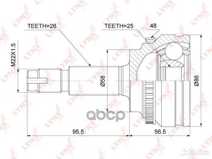 ШРУС наружный toyota Allion/Premio(T26) 1.8 07