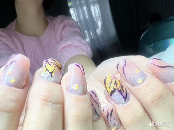 Наращивание ногтей,маникюр с покрытием гель лака