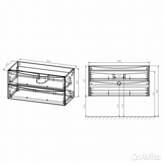 Мебель для ванной Vincea Mia MC100 дуб винтаж Antracit
